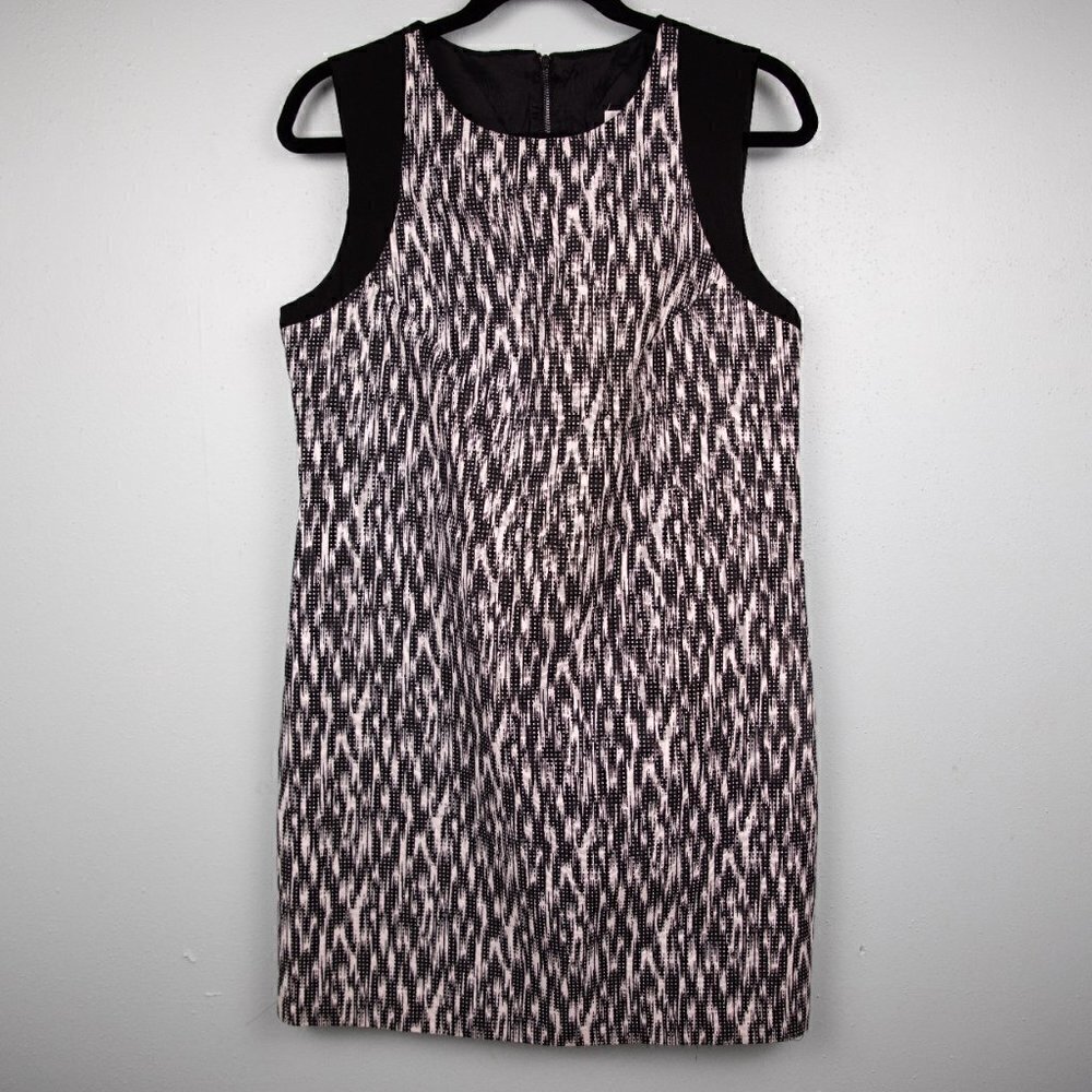 Trina Turk black abstract print sheath dress-10